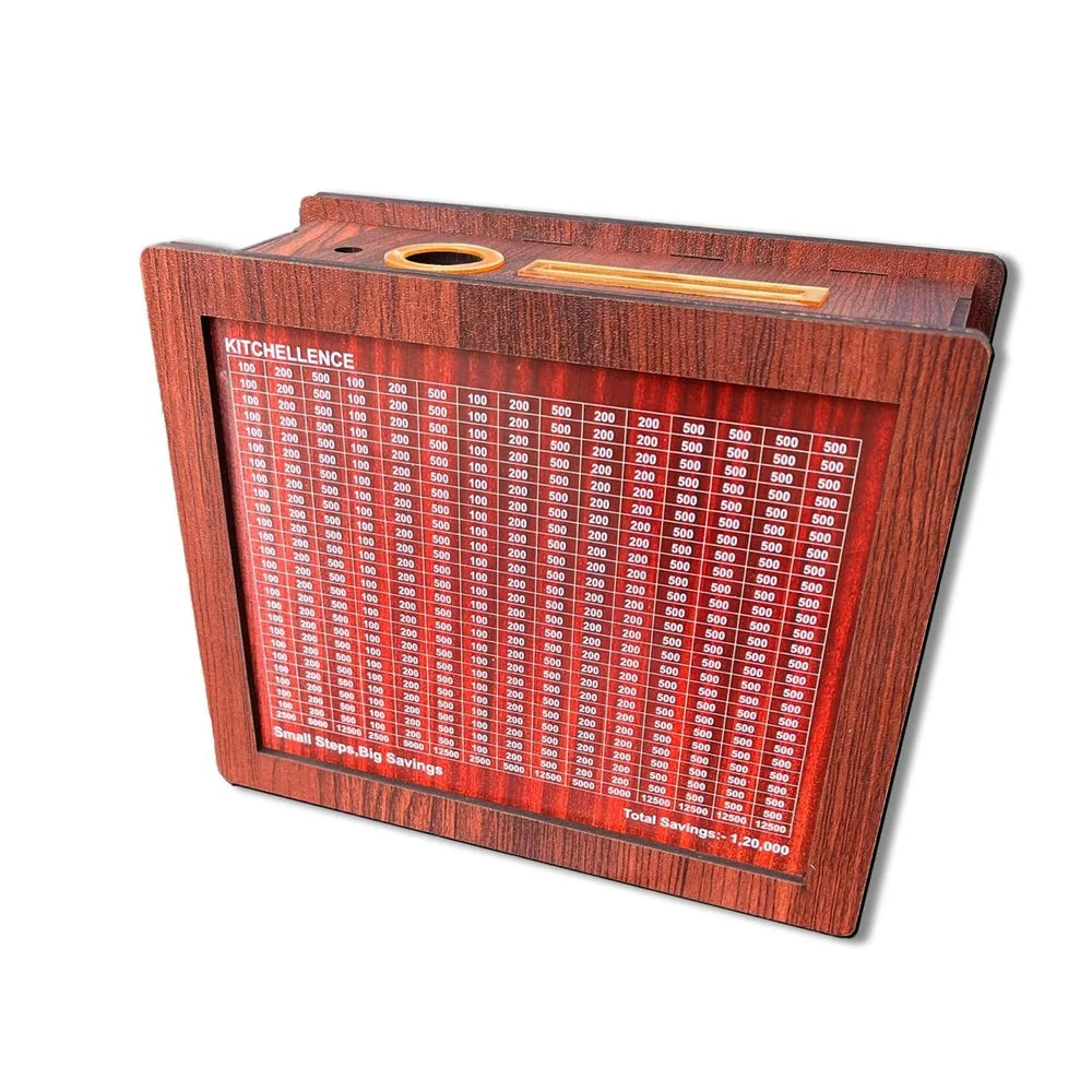 Wooden Piggy Bank (SAVE UPTO 1 Lakh  At a time)